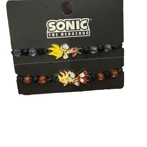 Hot Topic Sonic The Hedgehog Best Friends Bracelets | Super Sonic & Super Shadow
